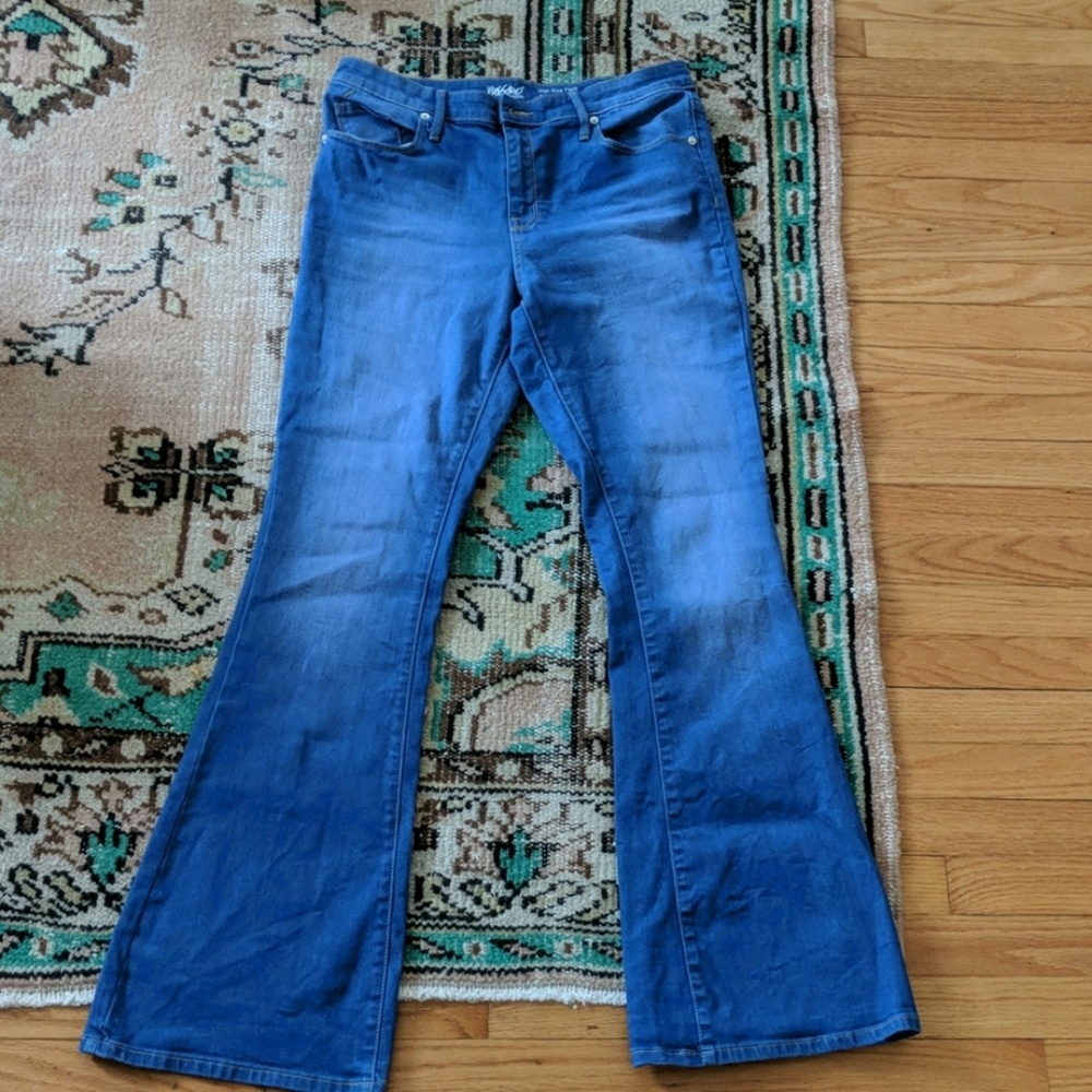 High waist bell bottom jeans